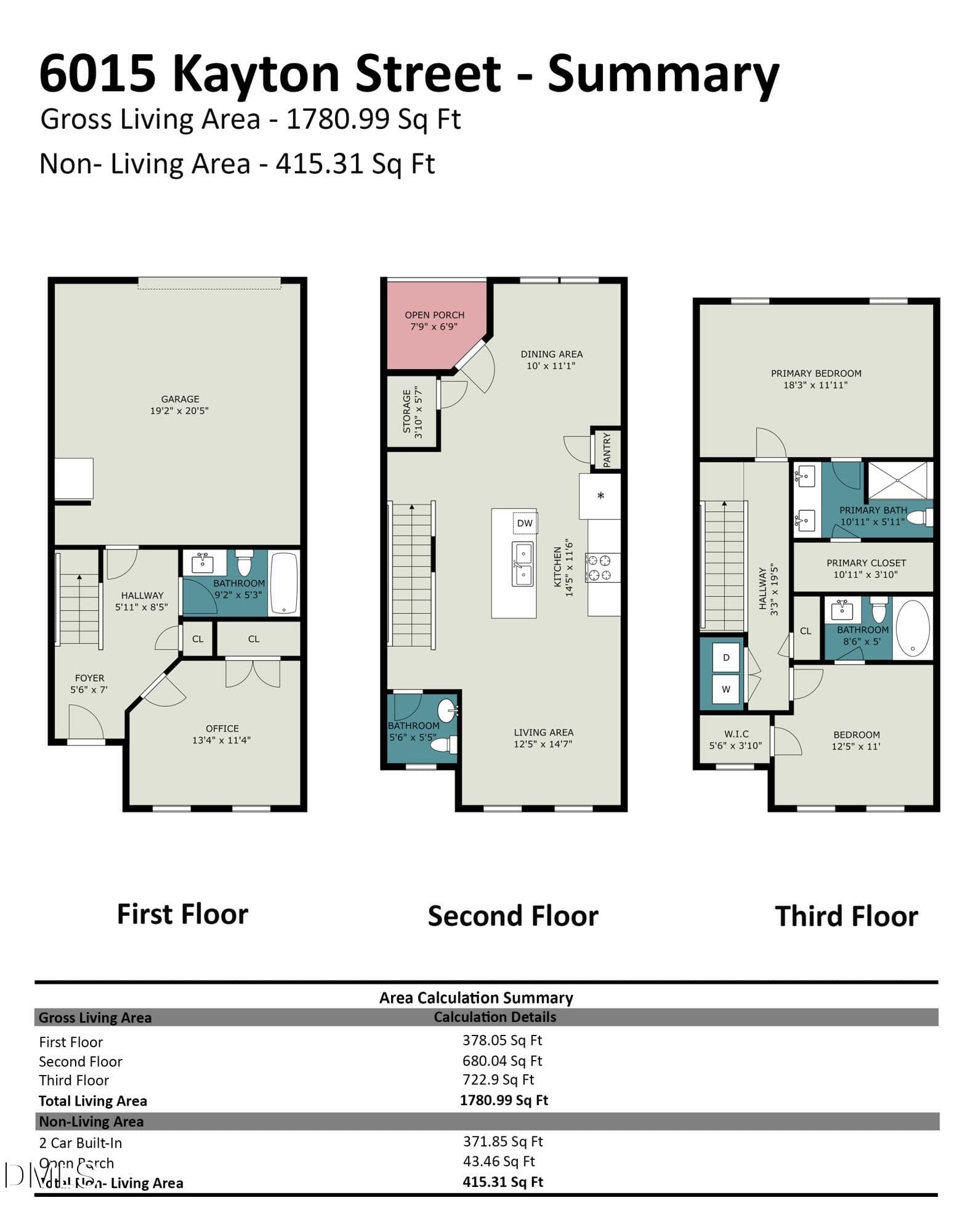 Floor Plan 6015 Kayton St Raleigh STALEY - 6015 Kayton Street, Raleigh, NC 27616, Raleigh