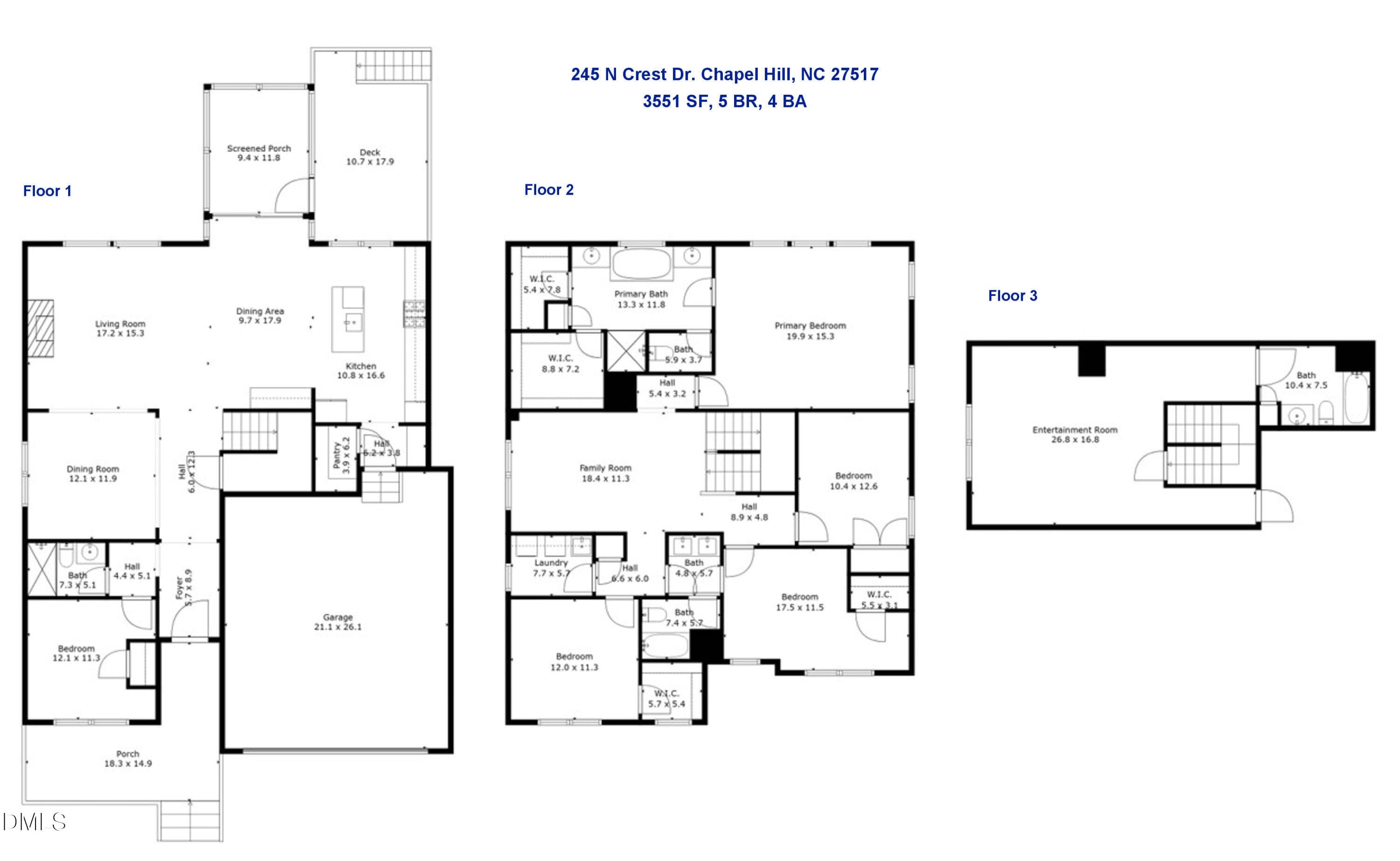 245 N Crest-floorplan - 245 N Crest Drive, Chapel Hill, NC 27517, Chapel Hill
