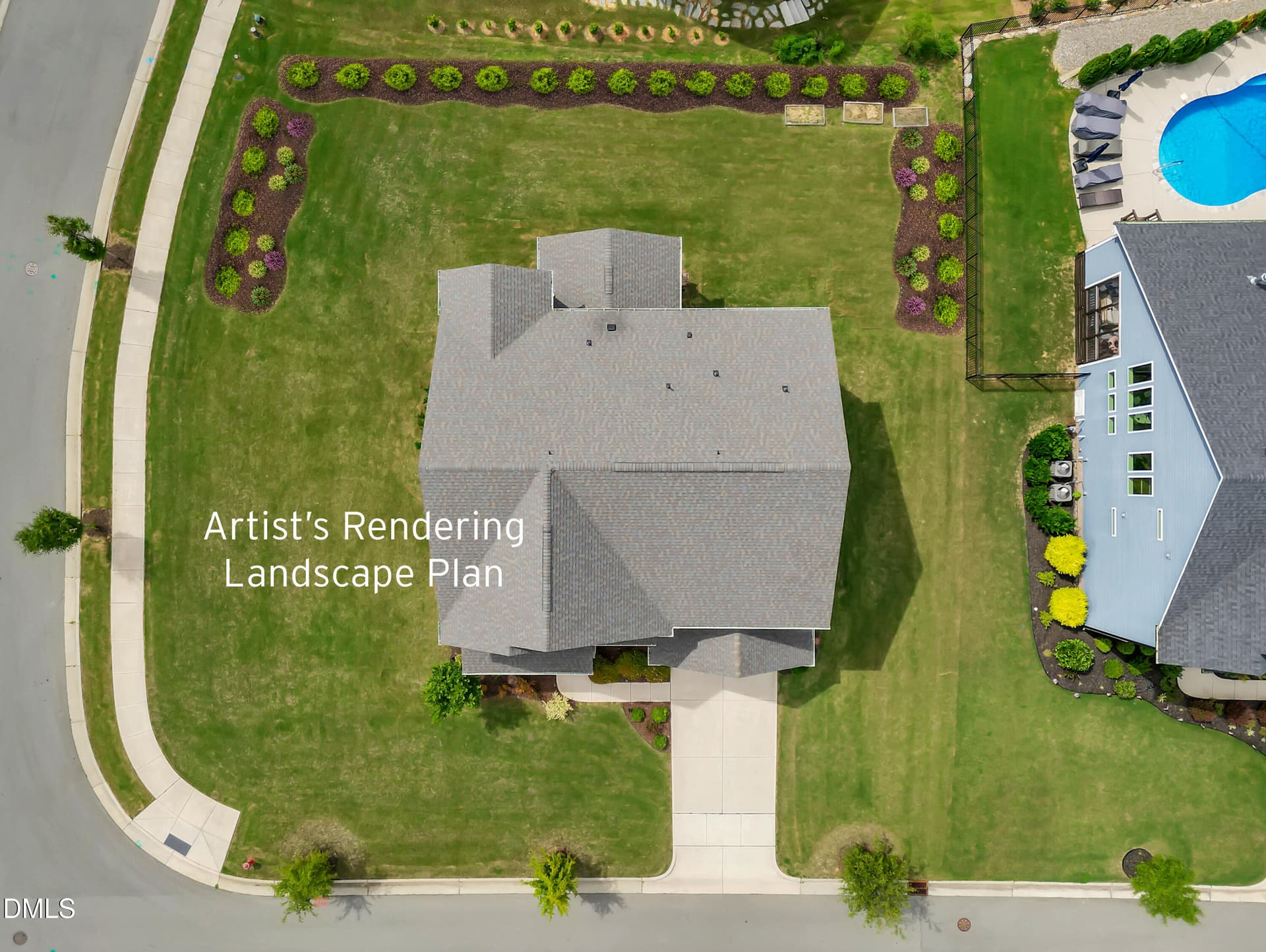Backyard Landscape Plan - 301 Silent Bend Drive, Holly Springs, NC 27540
