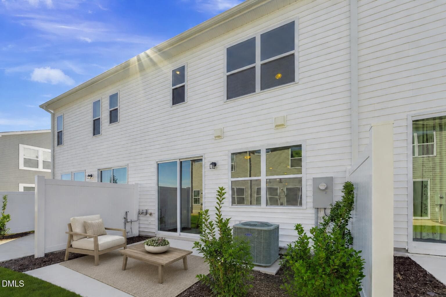 Rear Patio - Virtually Staged - 27 Ara Court 206, Angier, NC 27501