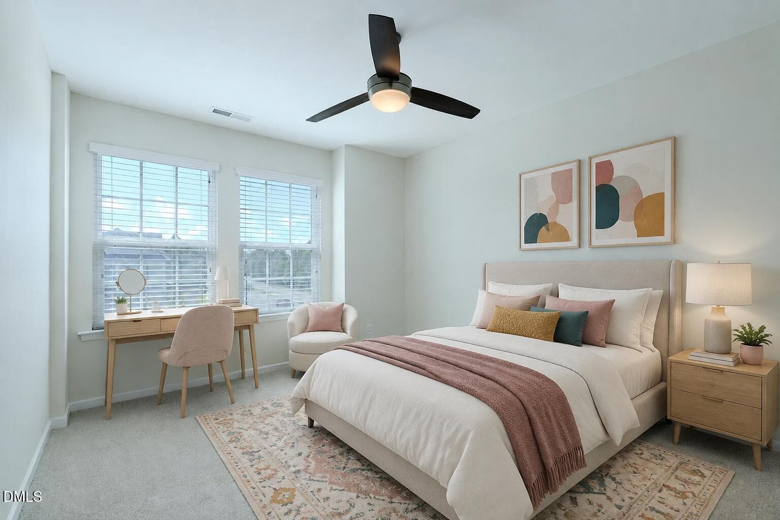guest bedroom staged - 1432 Palace Garden Way, Raleigh, NC 27603, Raleigh