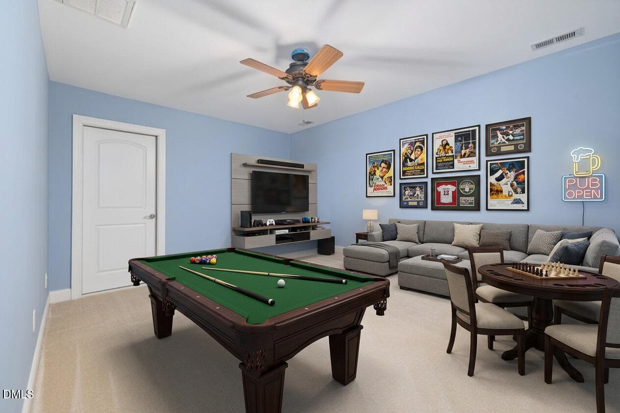 Add recreational furniture to the room i - 8009 Crookneck Drive, Angier, NC 27501