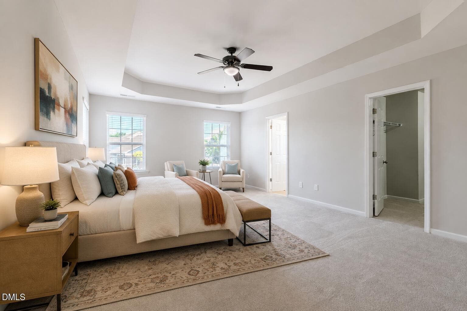 primary bedroom staged - 1432 Palace Garden Way, Raleigh, NC 27603, Raleigh