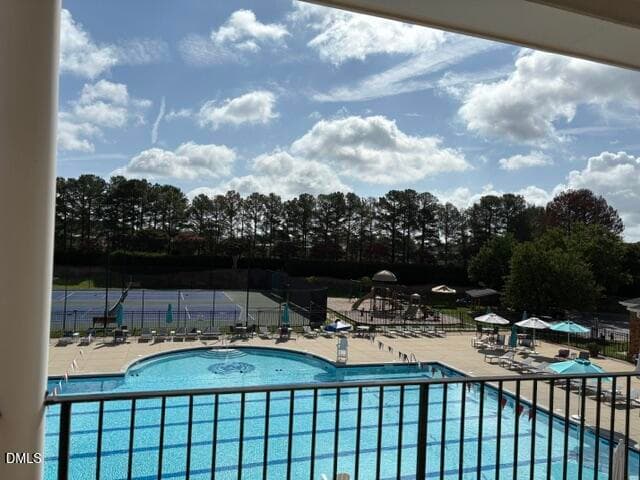 Upper level view of pool - 939 Ileagnes Road, Raleigh, NC 27603, Raleigh
