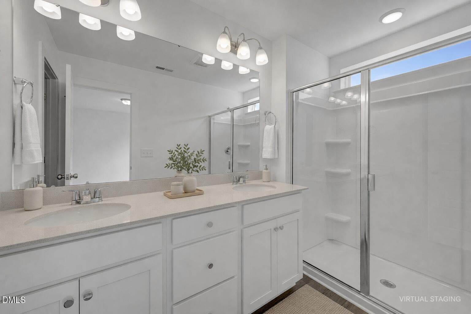 Owner's Bathroom - Virtually Staged - 20 Serpens Drive 223, Angier, NC 27501