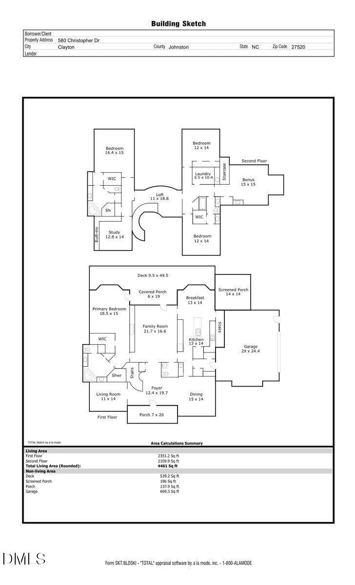 Floor Plan - 580 Christopher Drive, Clayton, NC 27520
