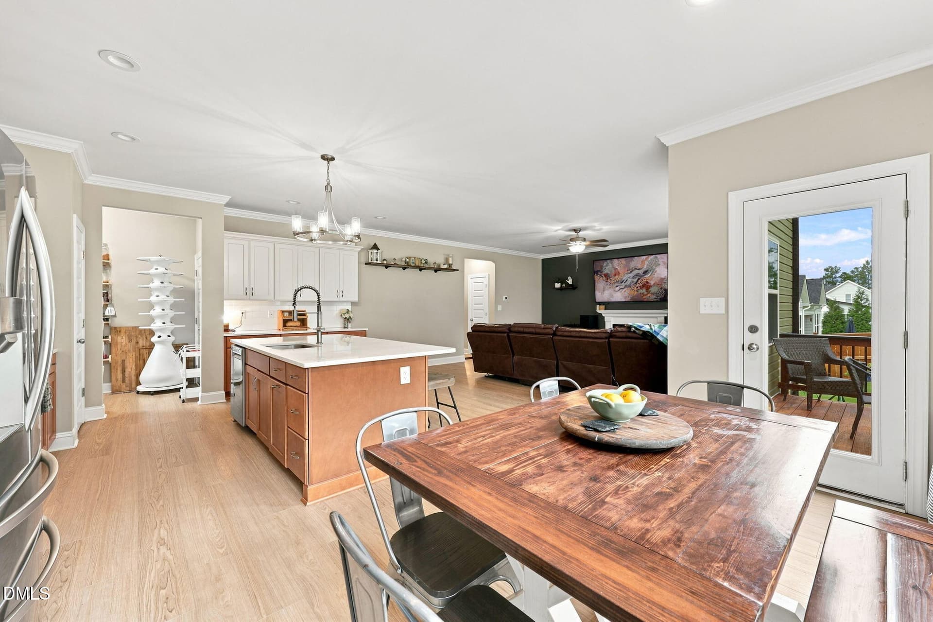 Dining Area & Door to Deck - 265 Sorrel Drive, Franklinton, NC 27525