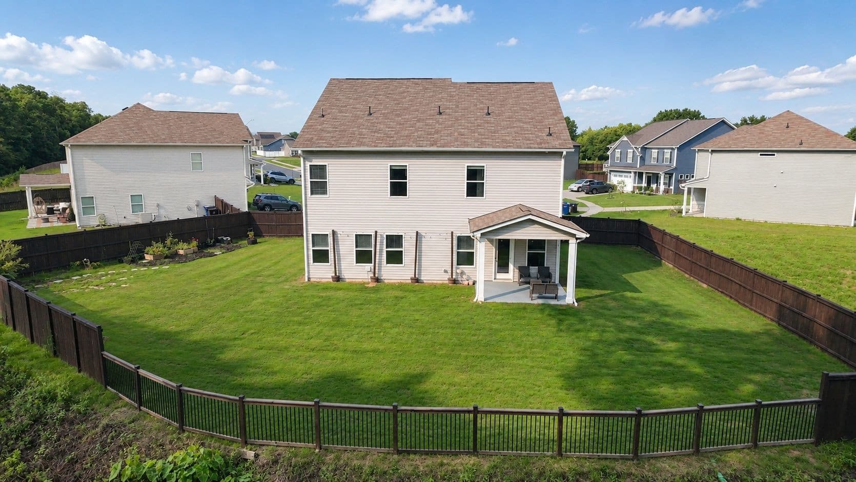 Drone pic 1 Rear.jpg - 574 Troy Drive, Sanford, NC 27332