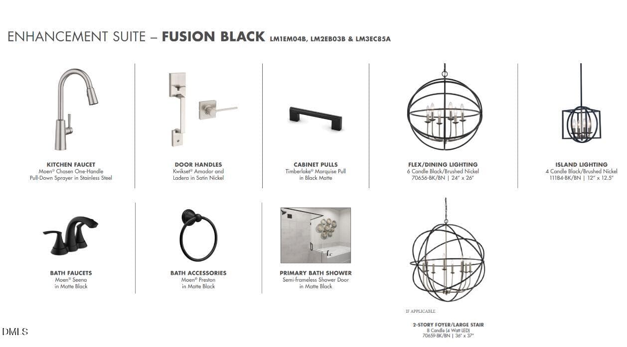 Fusion Black and Nickel Fixtures - 4037 Wesley Chapel Way, Raleigh, NC 27616, Raleigh