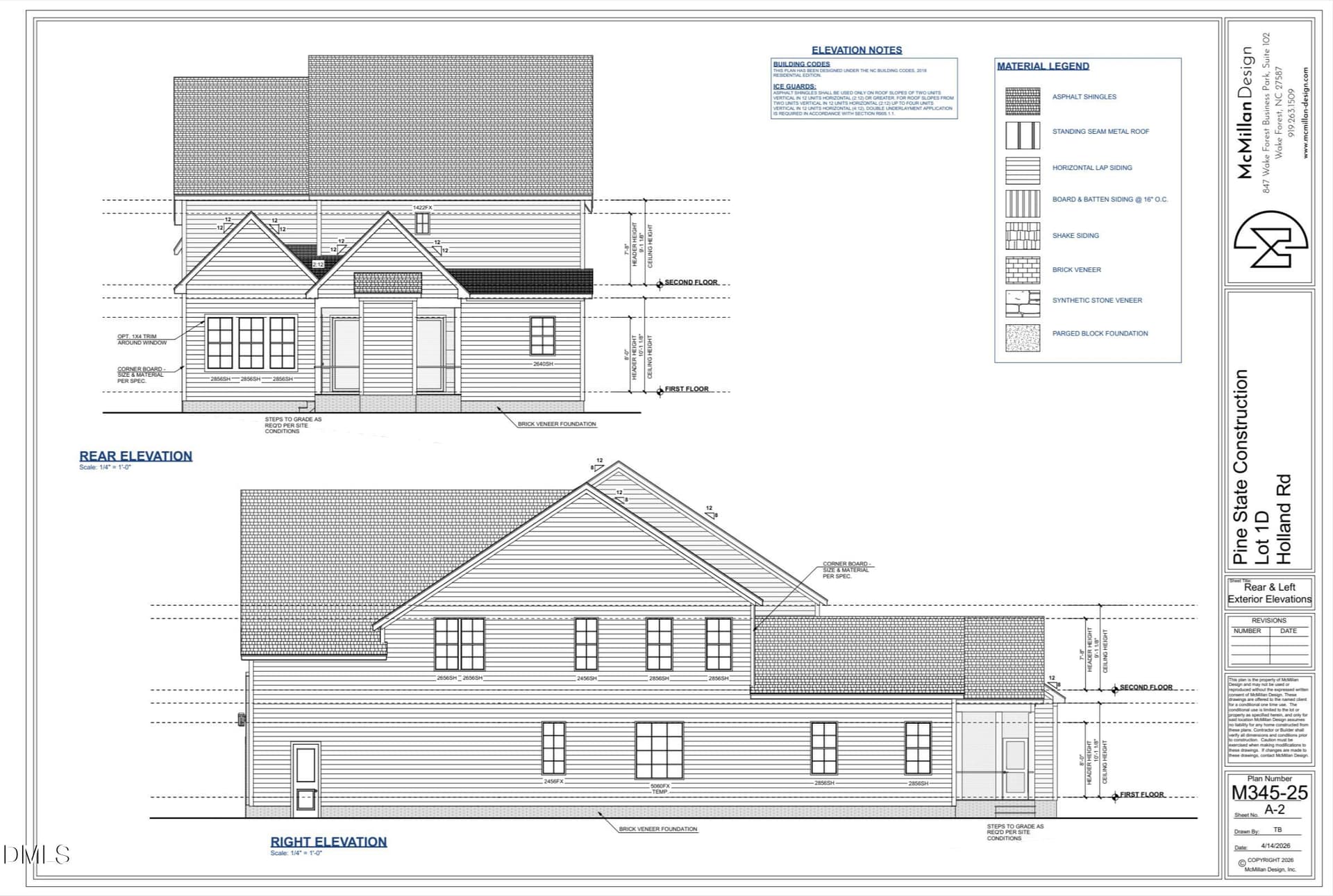 Rear Elevation - 97 Wilcrest Drive, Fuquay Varina, NC 27526