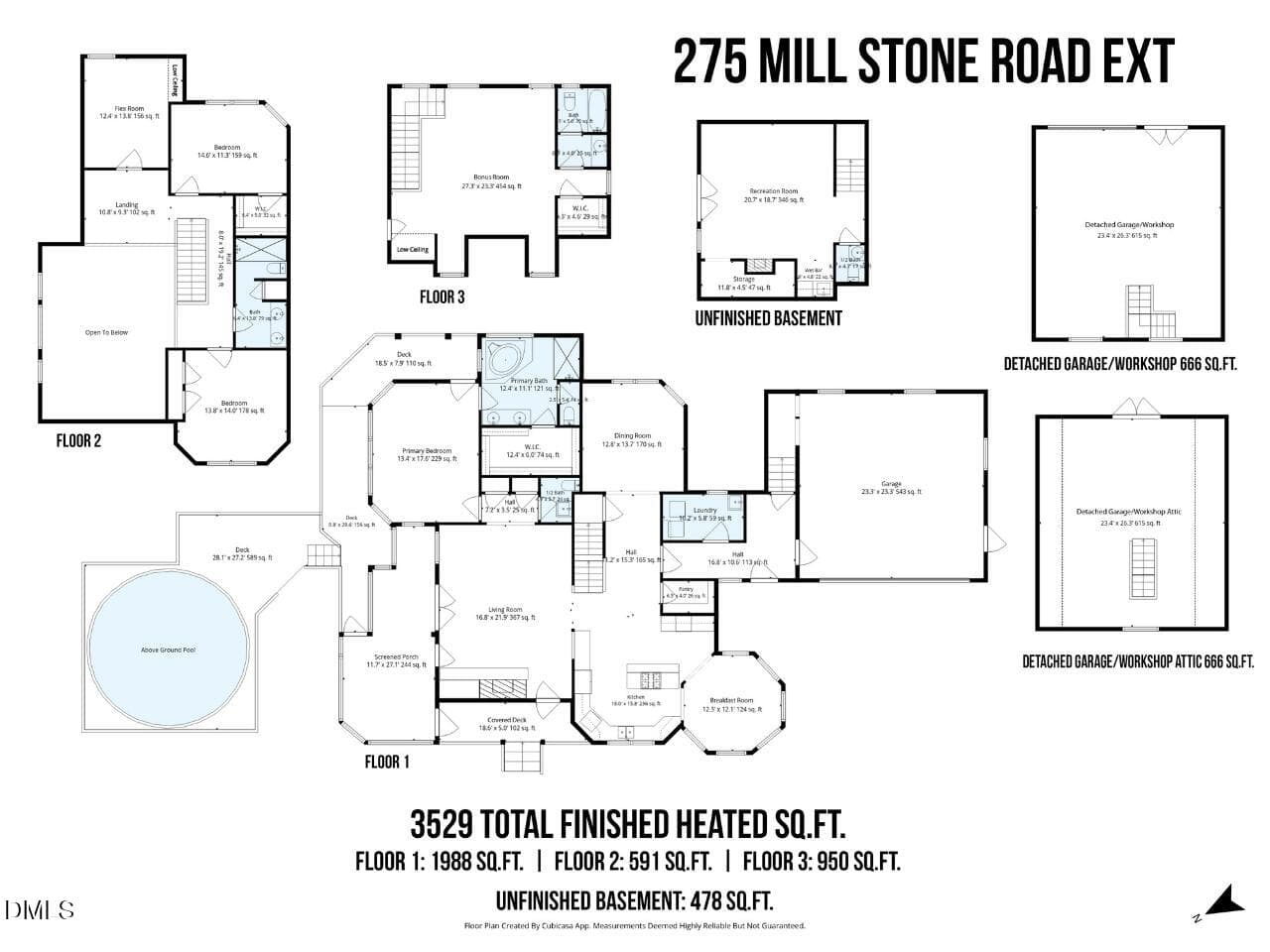Floor Plan - 275 Mill Stone Road Ext., Moncure, NC 27559