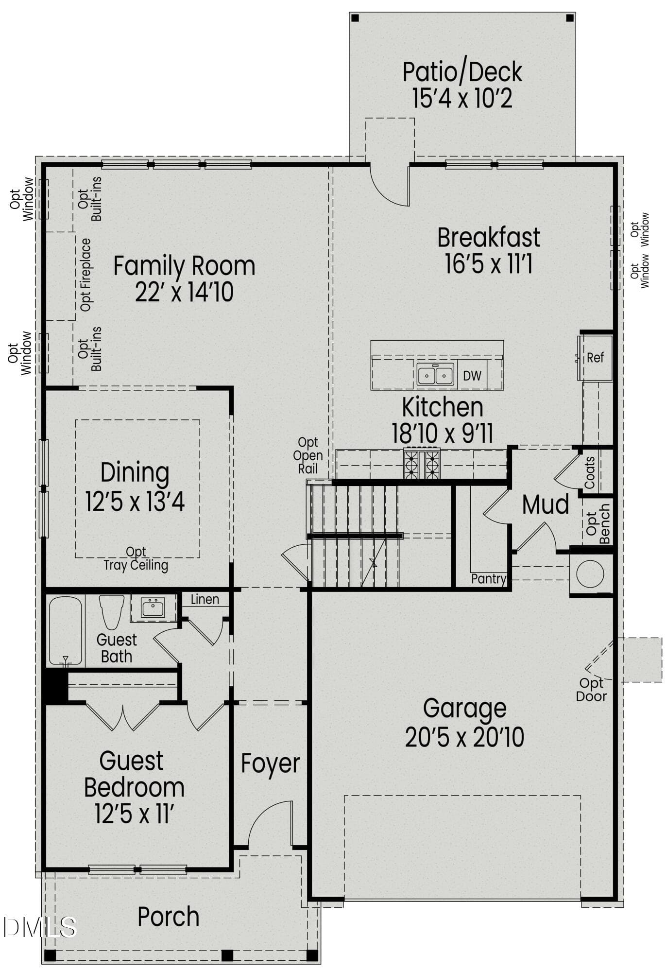 The Beech - Floor Plans 1st Foor - 563 Whinfield Place, Aberdeen, NC 28315