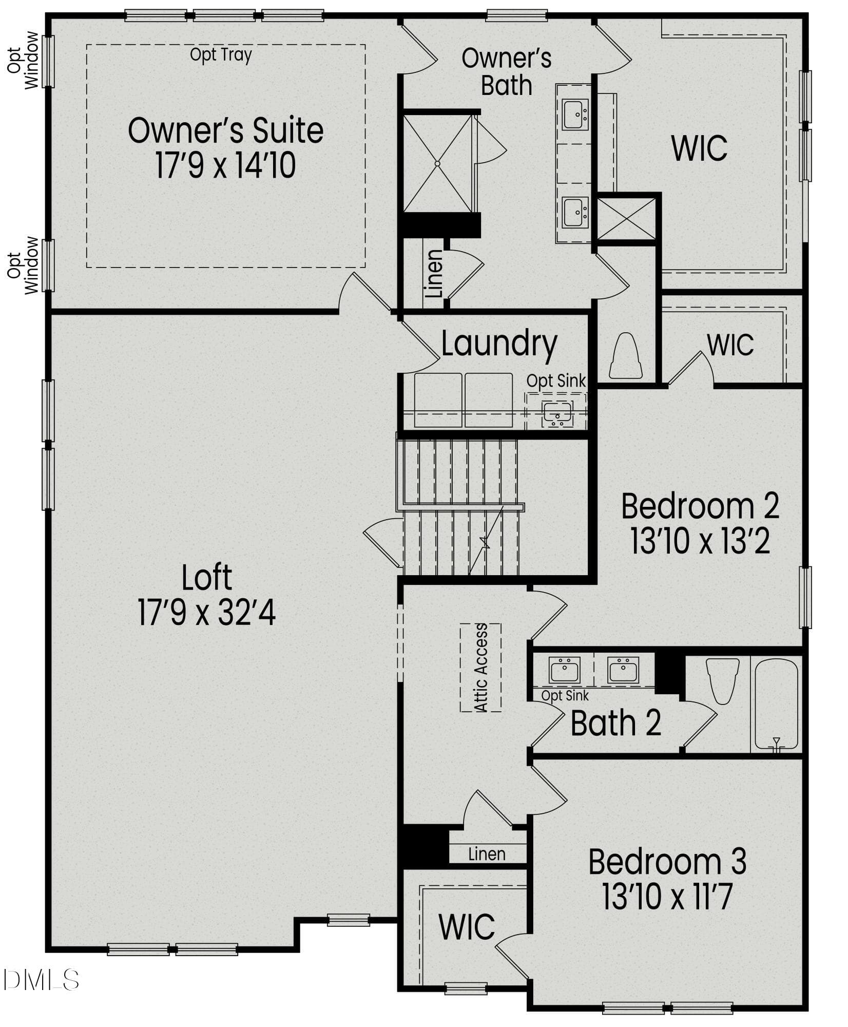 The Beech - Floor Plans 2nd Floor - 563 Whinfield Place, Aberdeen, NC 28315