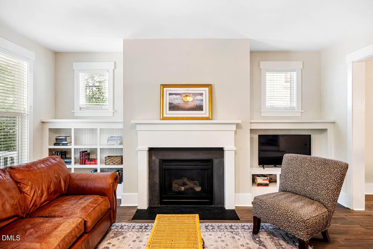 Gas Fireplace w/ Custom Built-Ins - 259 Tobacco Farm Way, Chapel Hill, NC 27516, Chapel Hill