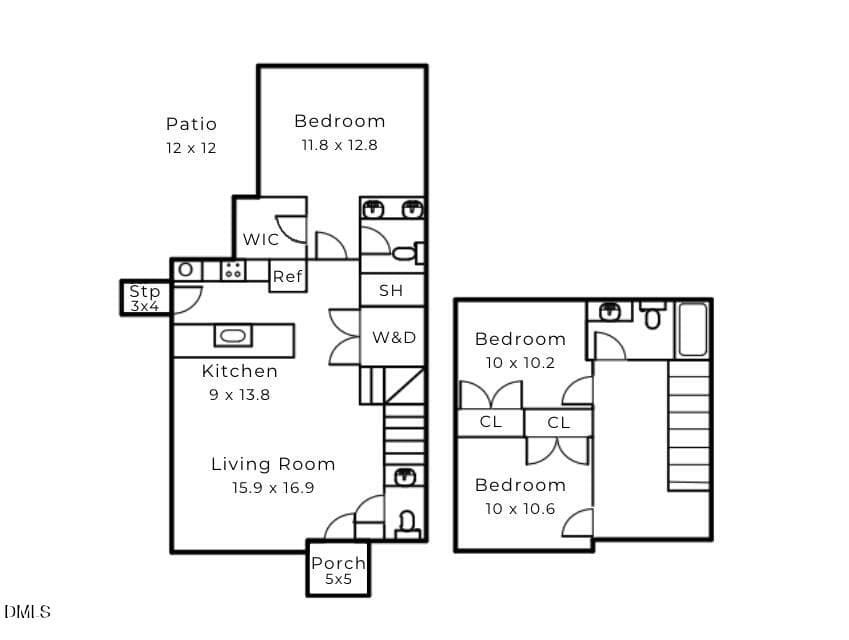 2805 A Fawn Floor Plan - 2805 A Fawn Avenue, Durham, NC 27705, Durham