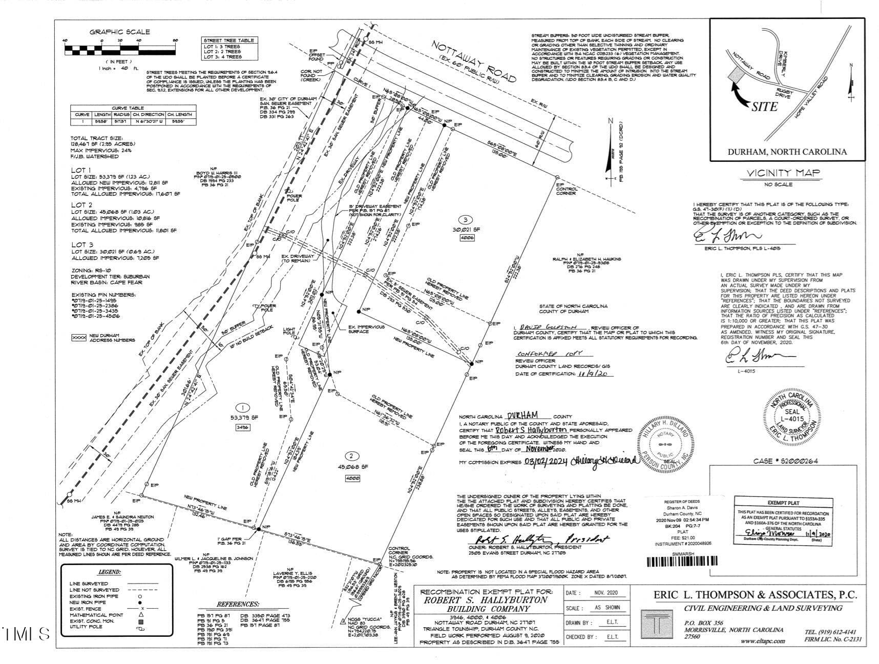 New Nottaway Plat Photo - 3946 Nottaway Road, Durham, NC 27707