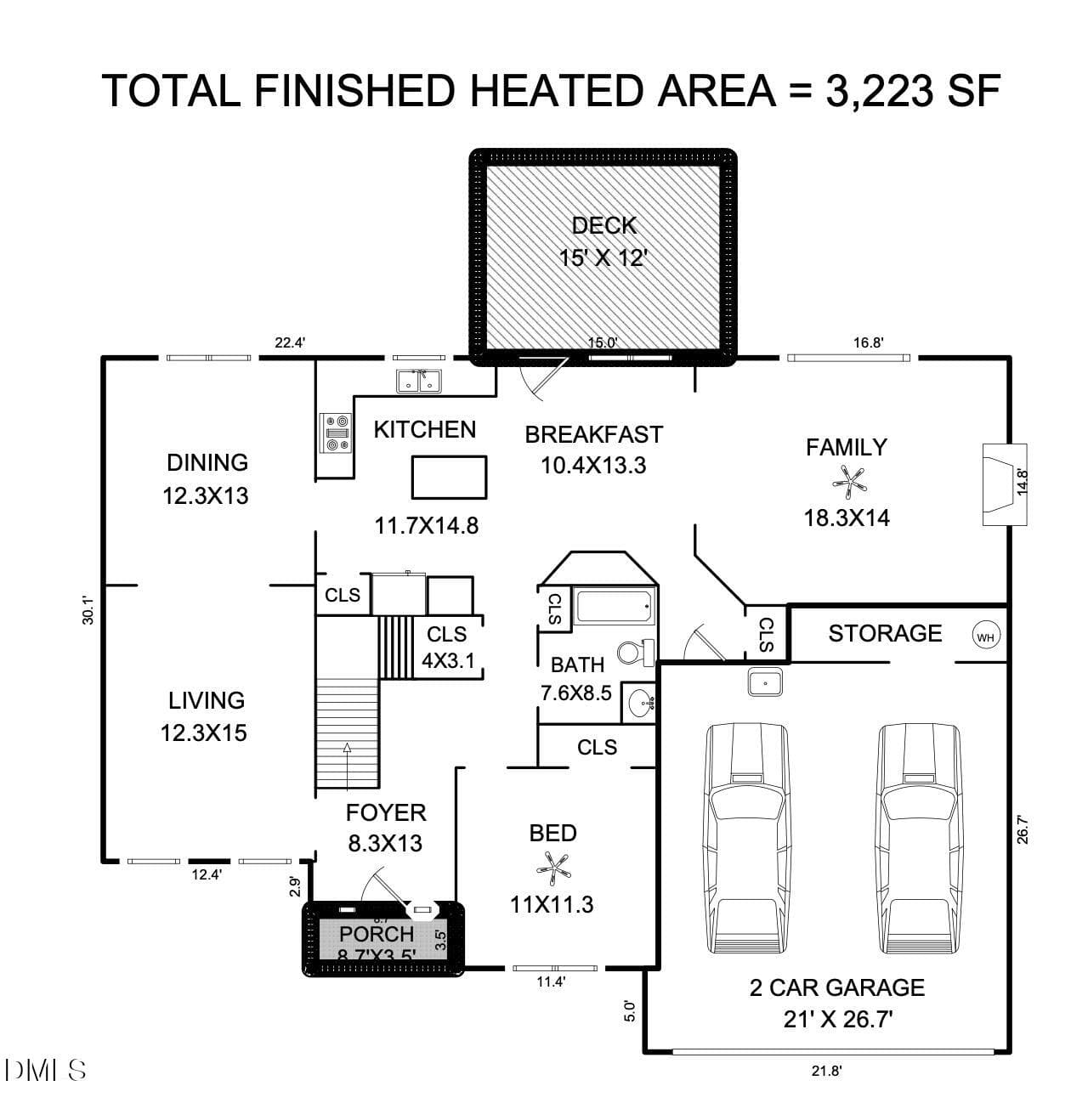 First Floor - 4609 Moores Creek Road, Durham, NC 27705