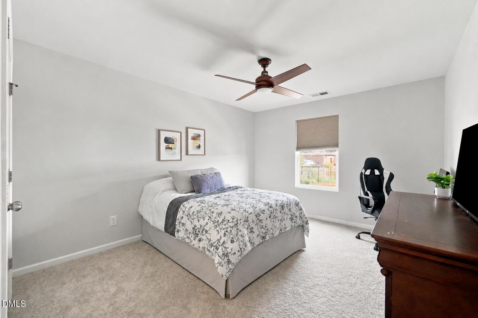 Bedroom with bedskirt - 3434 Norway Spruce Road, Raleigh, NC 27616, Raleigh