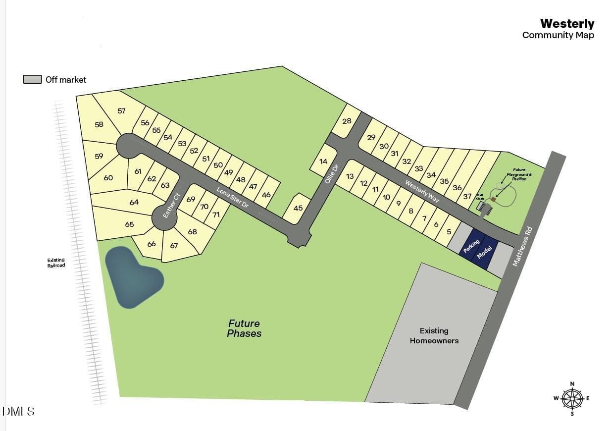 Westerly Site Map - 142 Lone Star Drive, Lillington, NC 27546