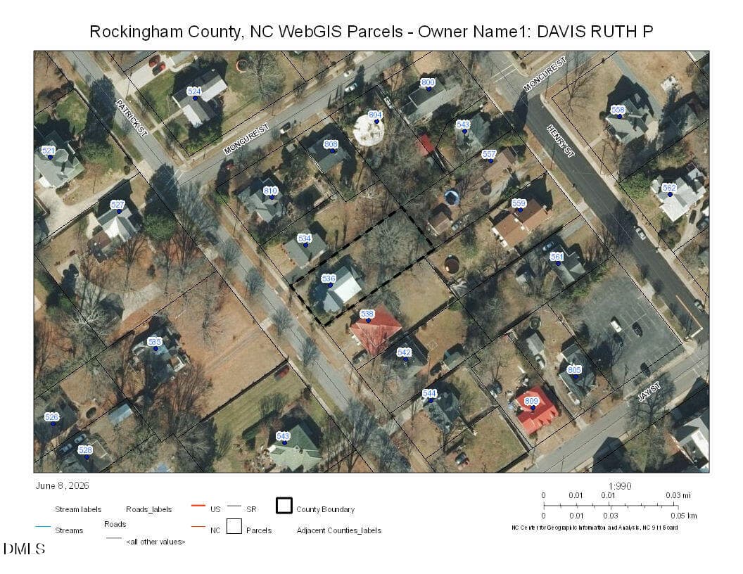 GIS.Aerial - 536 Patrick Street, Eden, NC 27288, Eden
