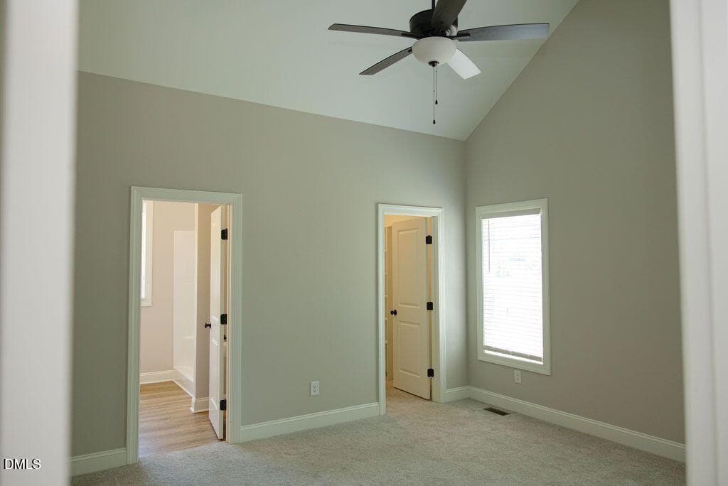 owners suite to closet view and ceiling - 1004 Butler Drive, Erwin, NC 28339