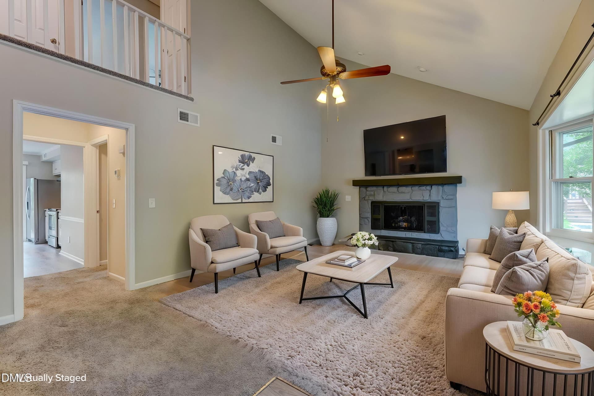 4-print-Living Room virtually staged - 2202 Huntington Road E5, Burlington, NC 27215