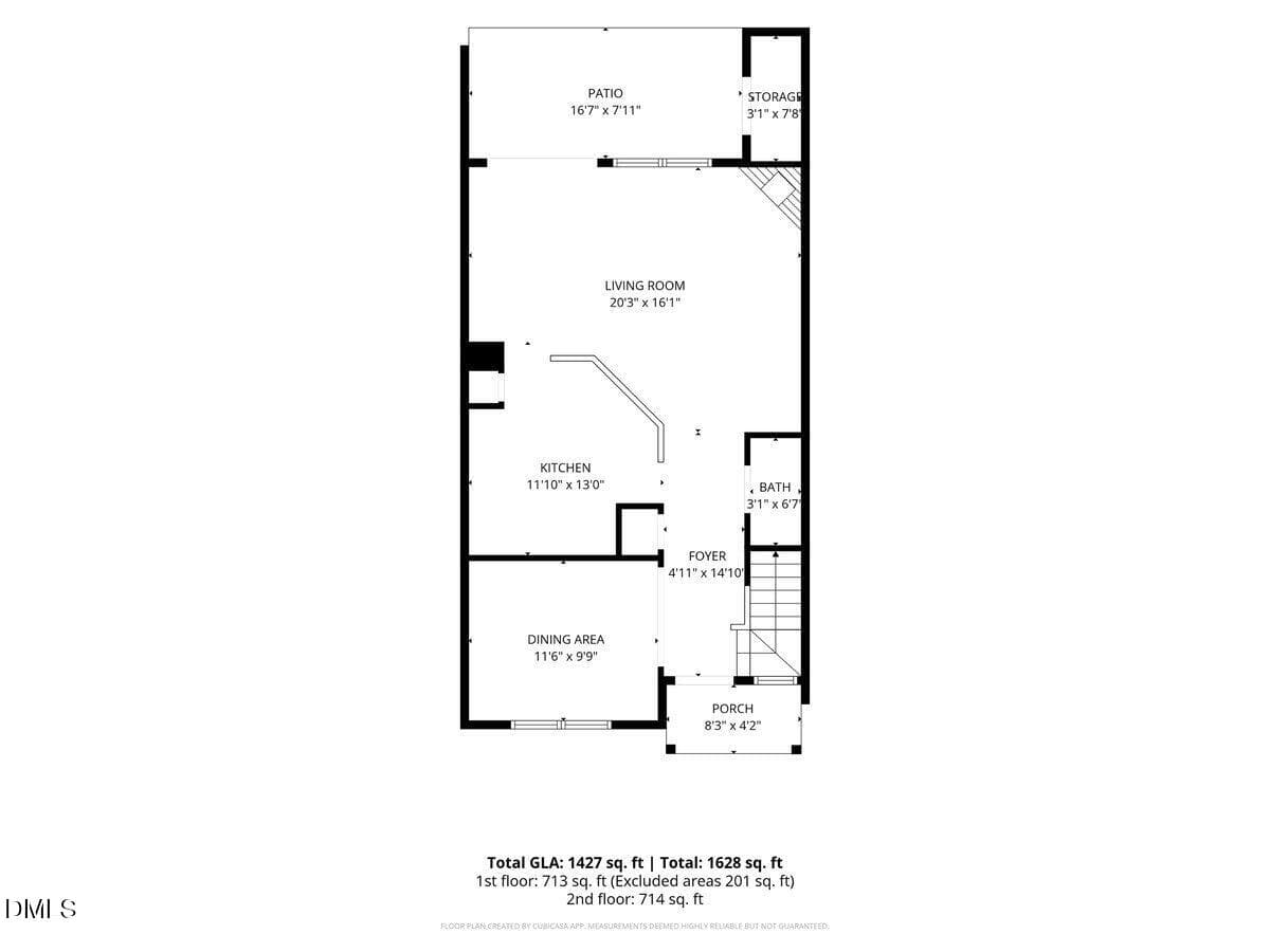 1st_floor_369_red_elm_road_durham_with_d - 369 Red Elm Drive, Durham, NC 27713, Durham