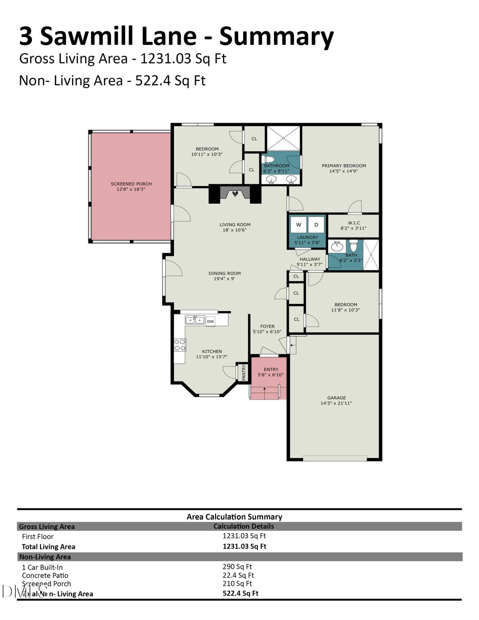 FloorPlan - 3 Sawmill Lane, Durham, NC 27712, Durham