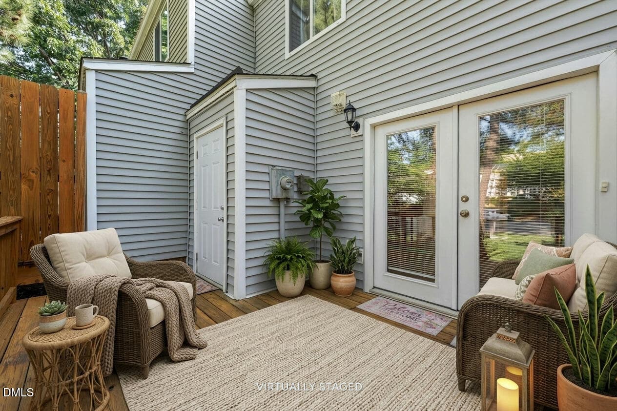 Deck (2) Virtually Staged - 7713 Kingsberry Court, Raleigh, NC 27615, Raleigh
