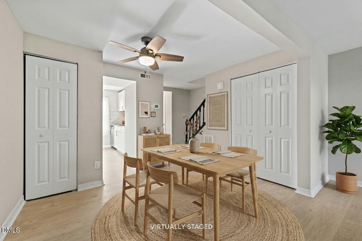 Dining Area Virtually Staged - 7713 Kingsberry Court, Raleigh, NC 27615, Raleigh