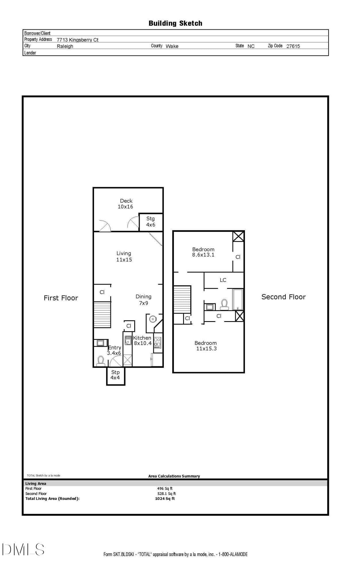 7713 Kingsberry Court Sketch - 7713 Kingsberry Court, Raleigh, NC 27615, Raleigh
