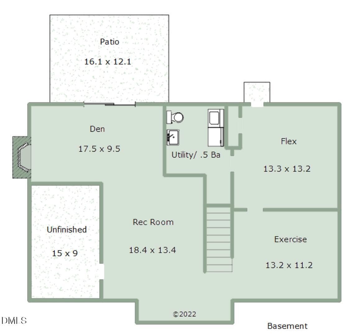 Floorplan-Basement-700 Pebblebrook Drive - 700 Pebblebrook Drive, Raleigh, NC 27609