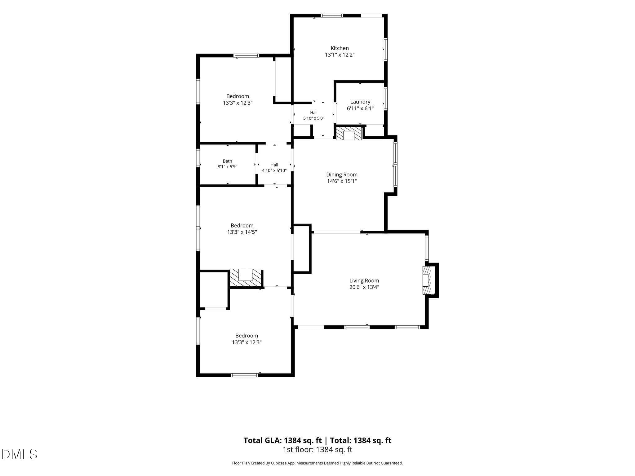 Floor Plan - 313 N Breazeale Avenue, Mount Olive, NC 28365, Mount Olive