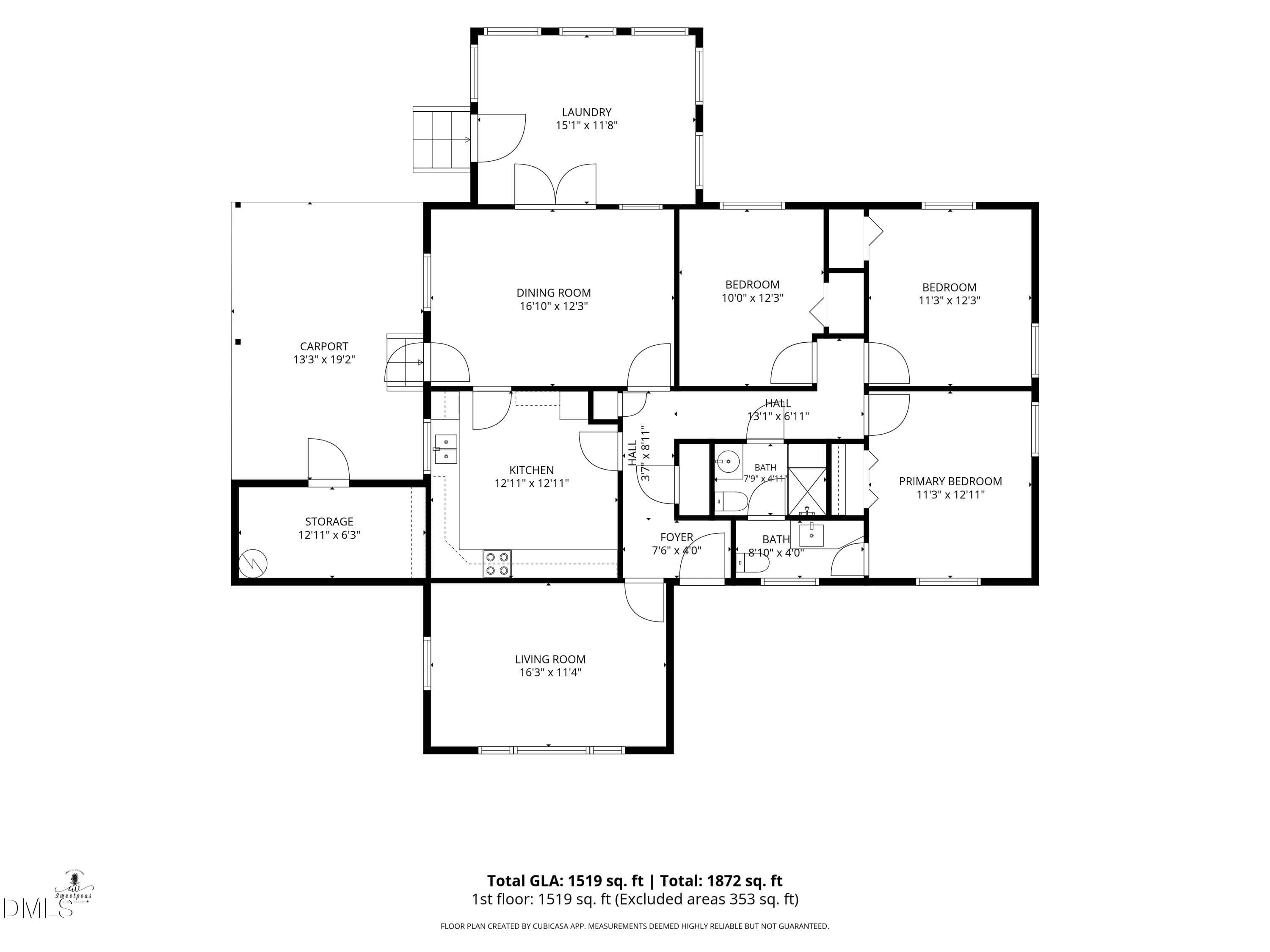 1-Floorplan_1 - 354 Summer Hill Road, Fayetteville, NC 28303, Fayetteville