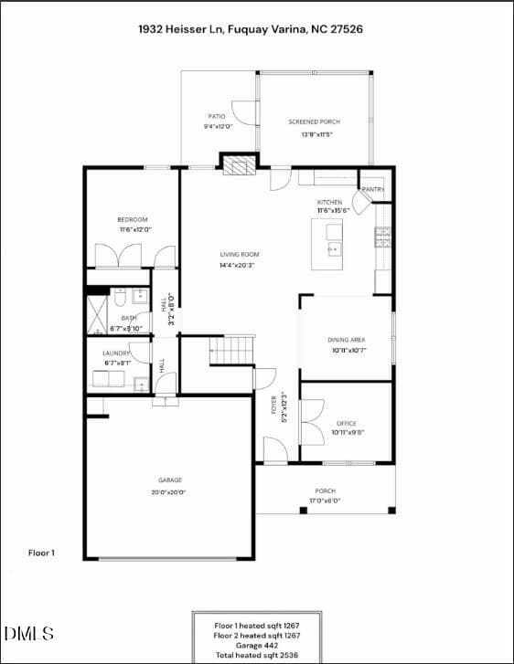 Pic 1 Floorplan 1932 Heissser - 1932 Heisser Lane, Fuquay Varina, NC 27526