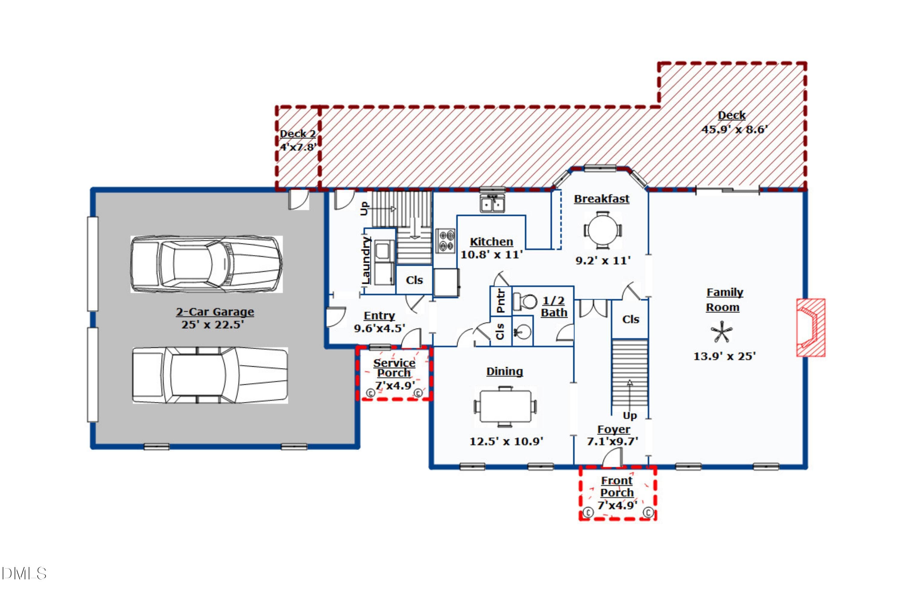 FLOOR PLAN 1st 6309windyridge-1-1-resize - 6309 Windy Ridge Court, Raleigh, NC 27606, Raleigh