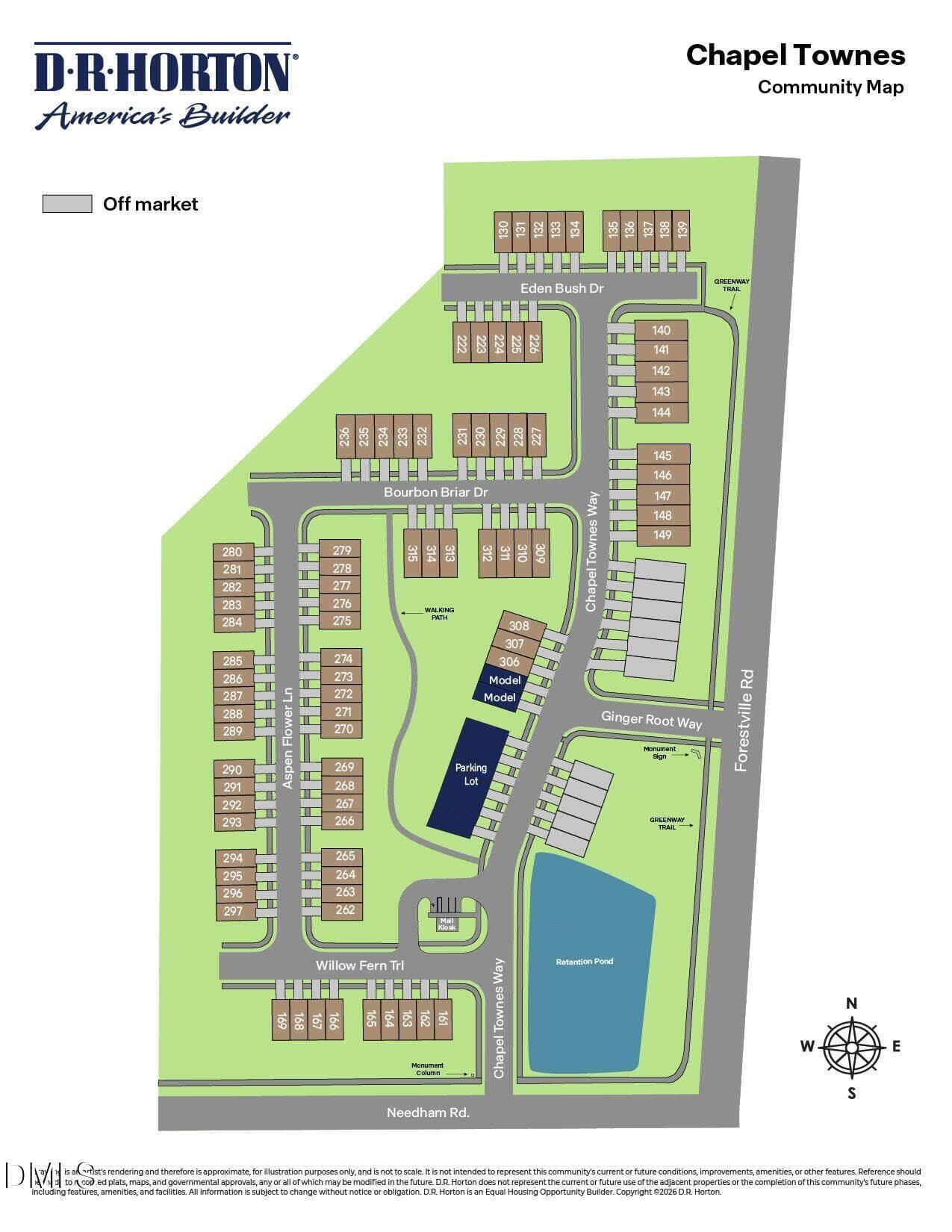 Chapel Townes - Site Map - OVERALL - 7429 Bourbon Briar Drive, Raleigh, NC 27604, Raleigh