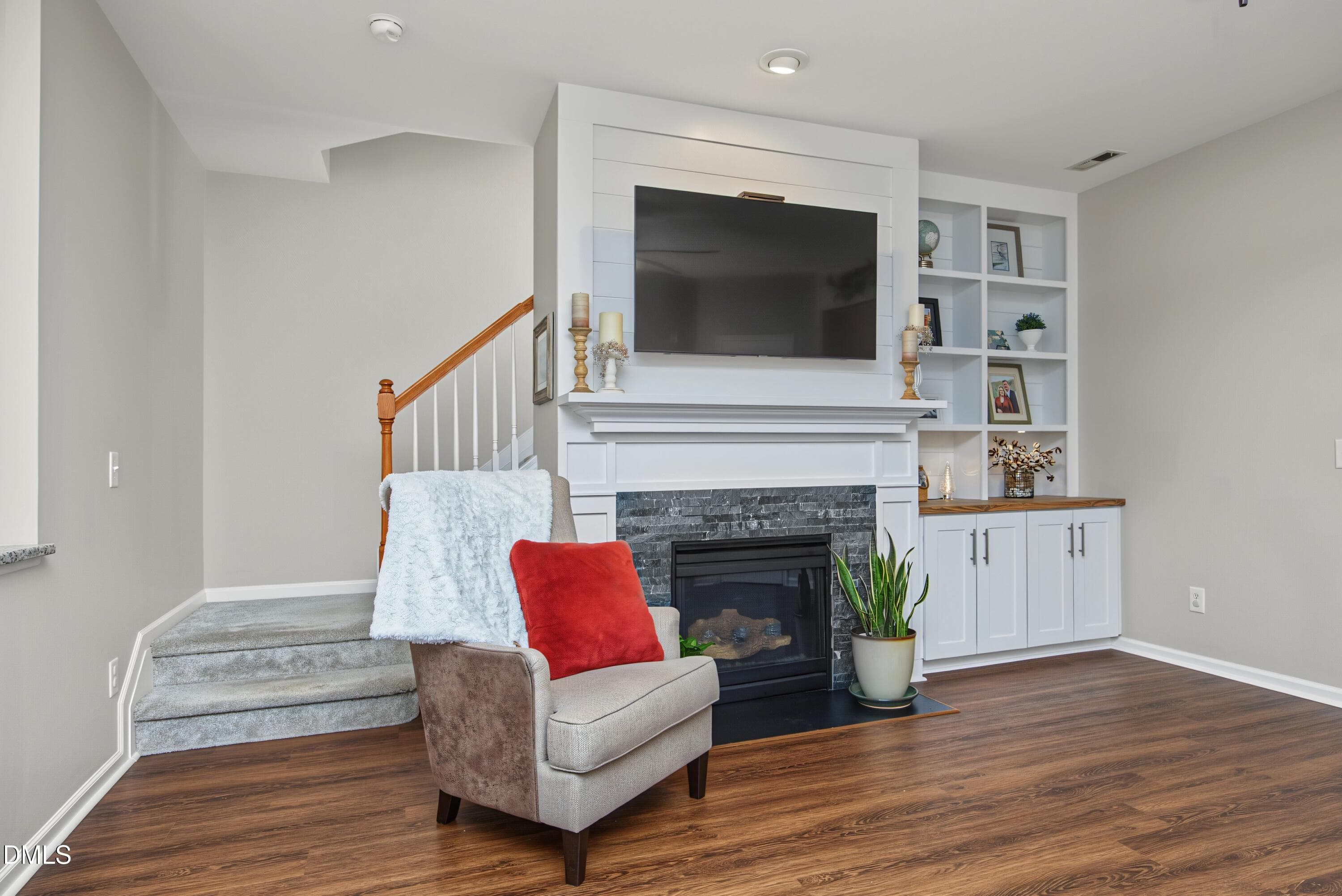 Custom Fireplace and Bookcase - 8618 Redcrest Place, Raleigh, NC 27617, Raleigh
