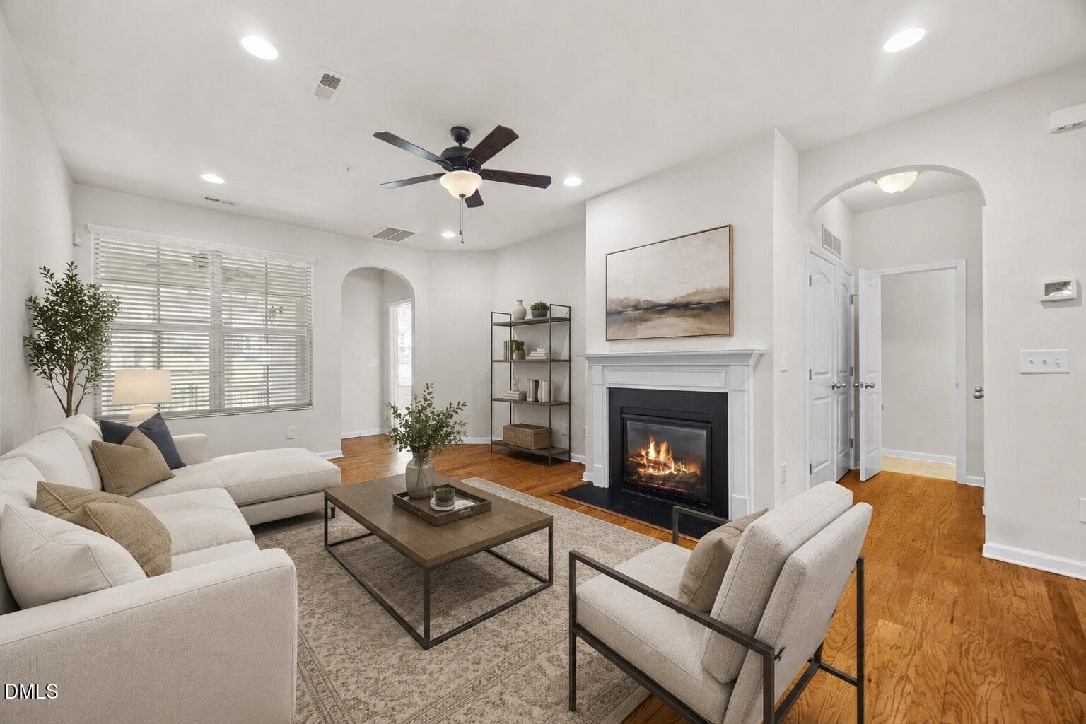Living room v stage - 9333 Falkwood Road, Raleigh, NC 27617, Raleigh