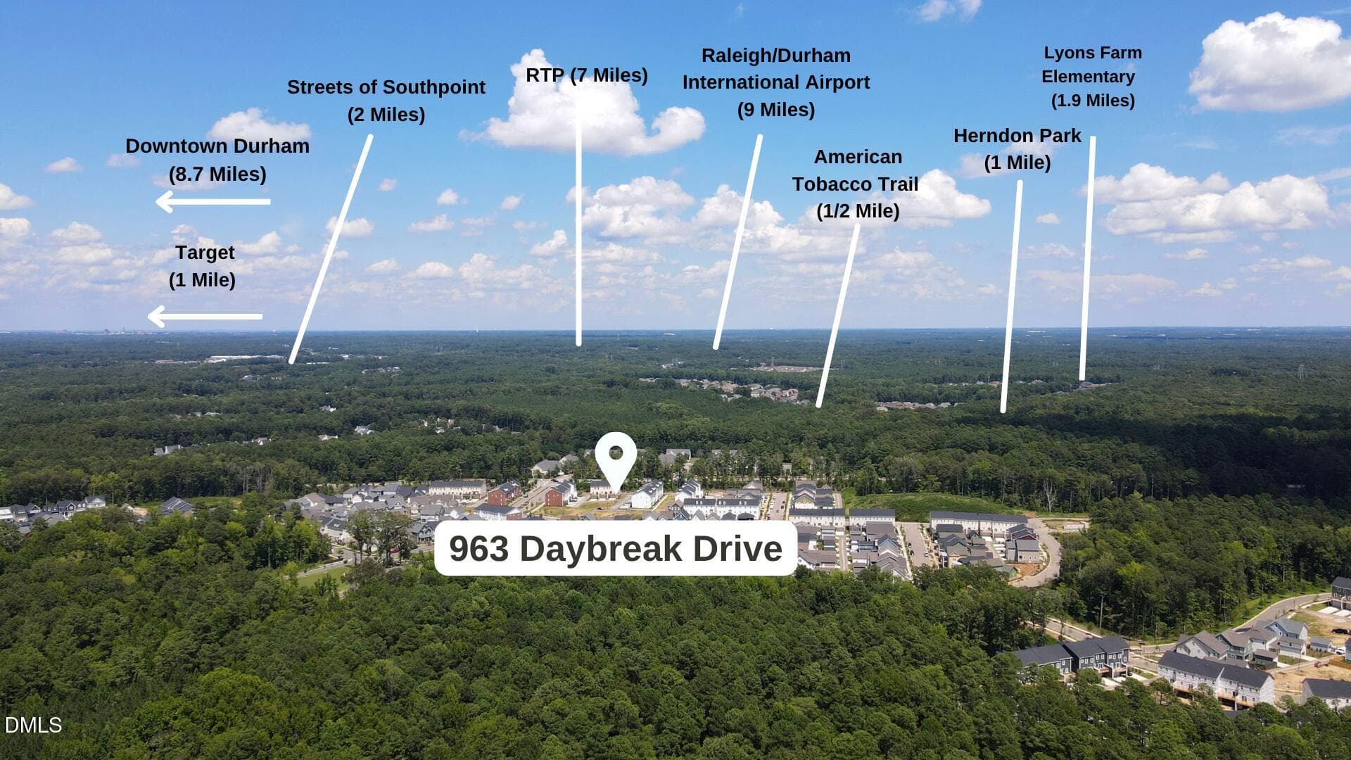 963 Daybreak Pin Drop - 963 Daybreak Drive, Durham, NC 27713, Durham