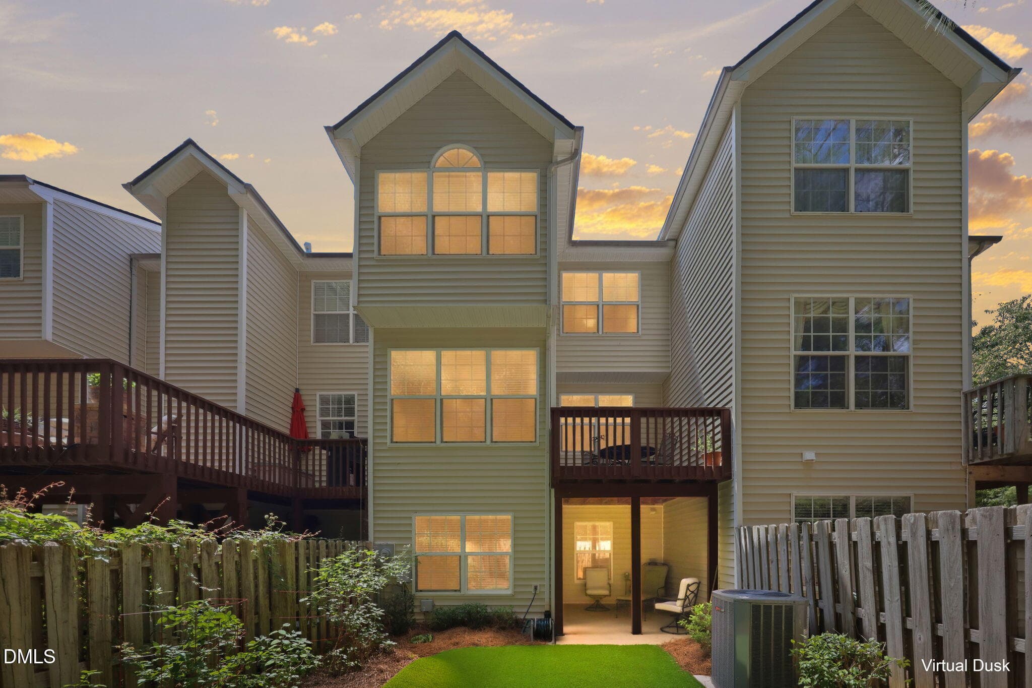 Rear View Twilight - 8146 Upper Lake Drive, Raleigh, NC 27615, Raleigh