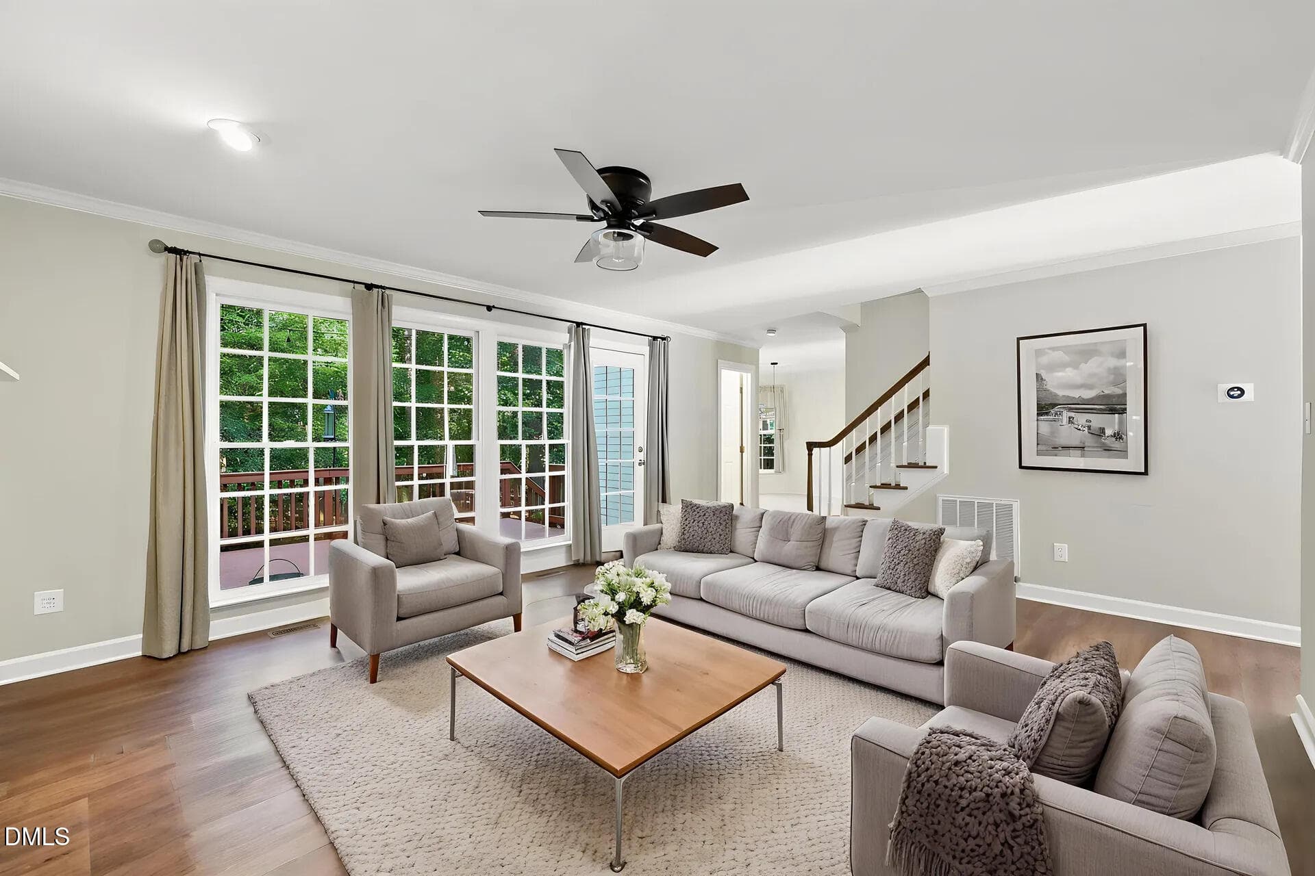 Family Room (Virtually Staged) - 6104 King Croydon Court, Raleigh, NC 27603, Raleigh