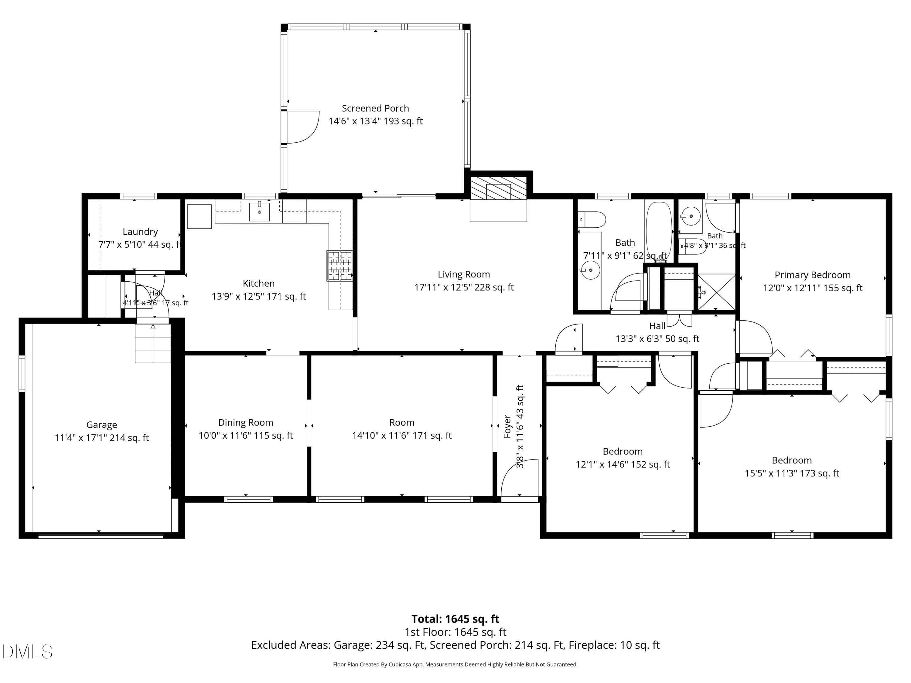 1-Floorplan_1 - 401 Andover Road, Durham, NC 27712, Durham