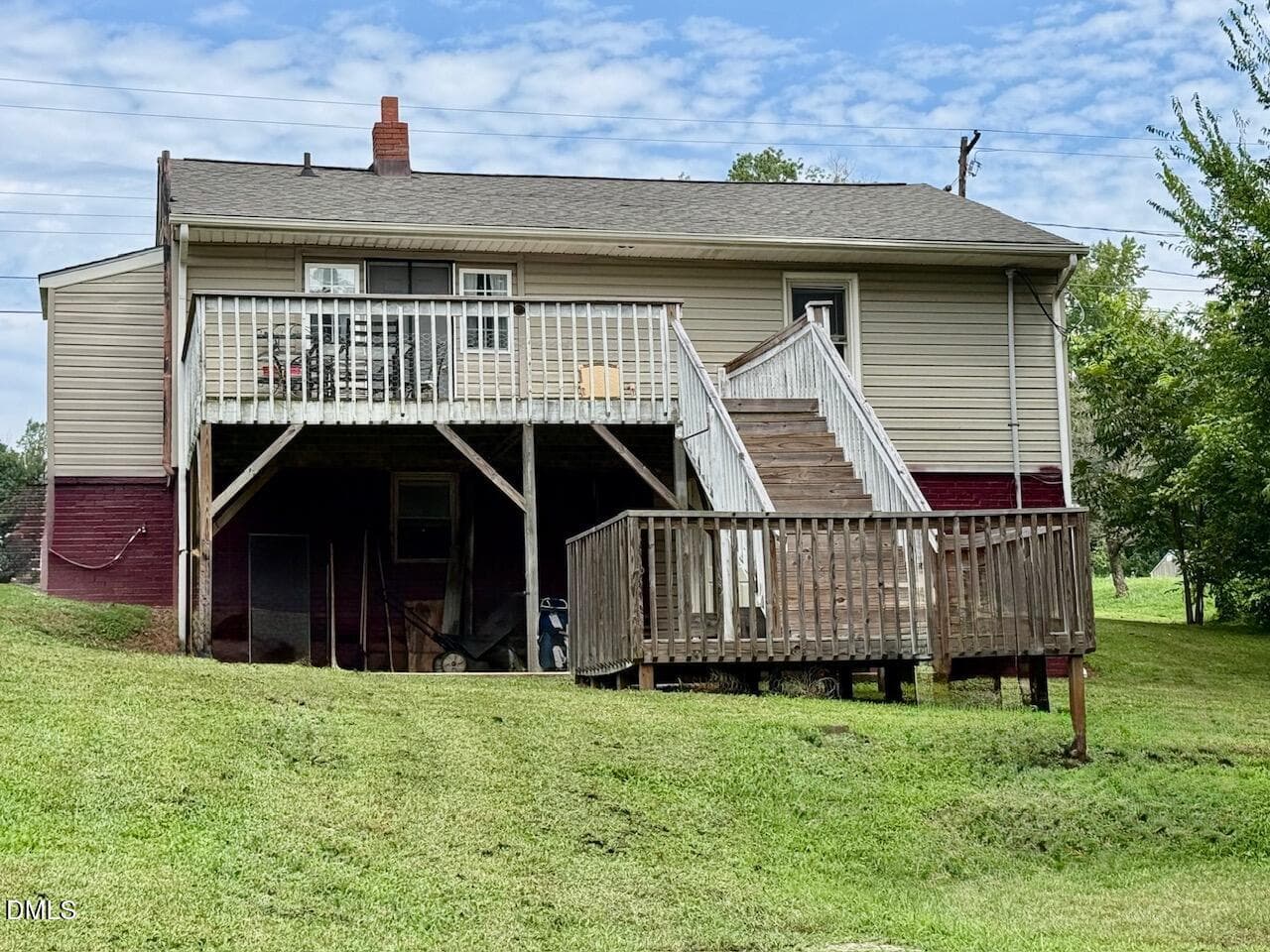 Expansive rear deck! - 417 Boundary Street, Haw River, NC 27258