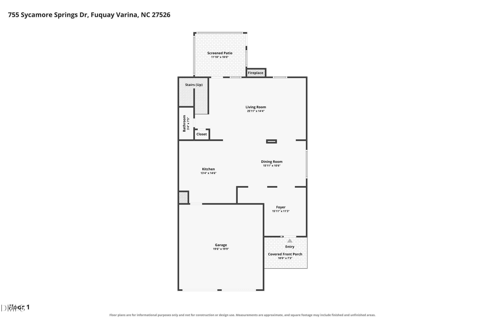 Floor-1 - 755 Sycamore Springs Drive, Fuquay Varina, NC 27526