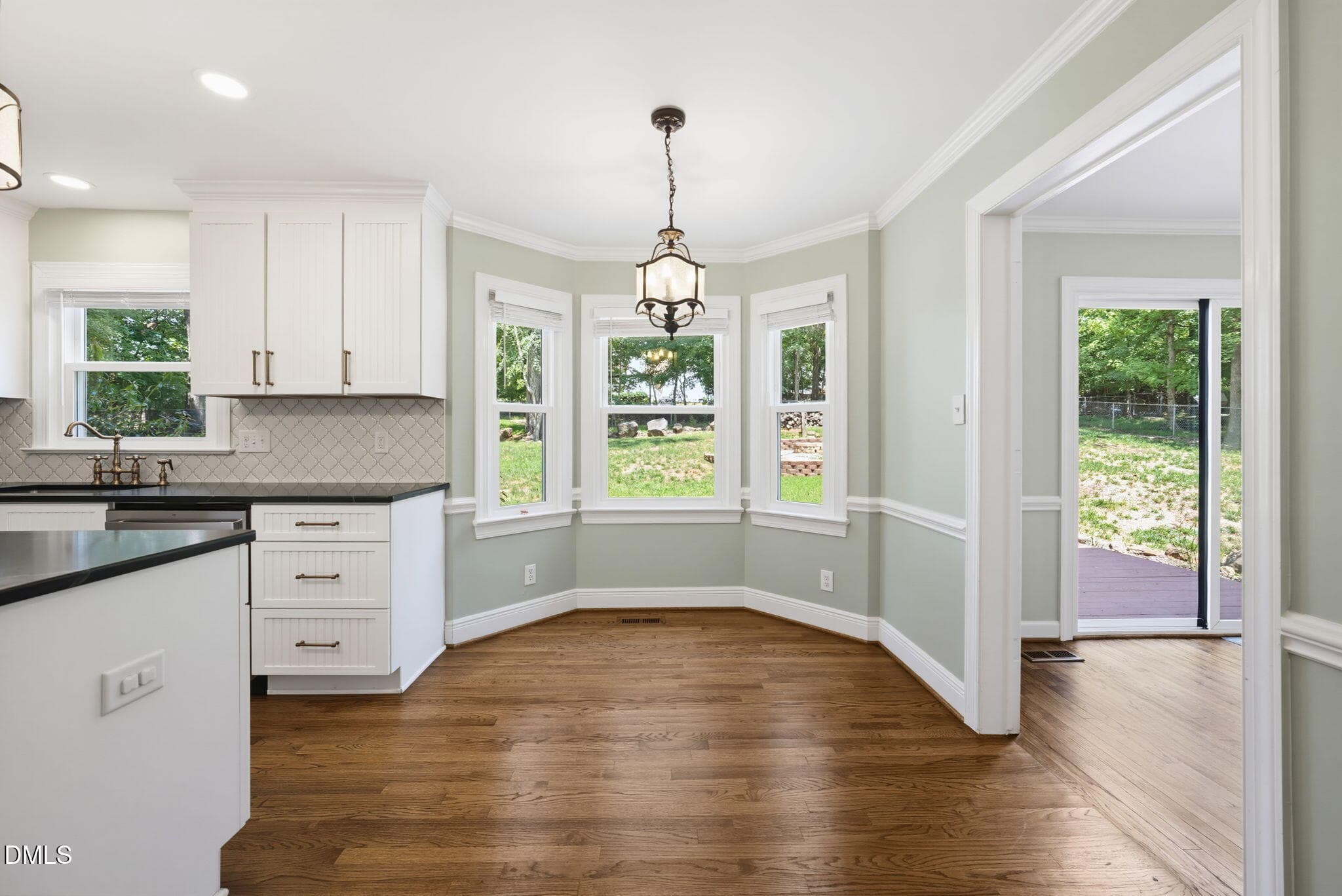 Breakfast area w/new hardwoods - 3 Danforth Place, Durham, NC 27712, Durham
