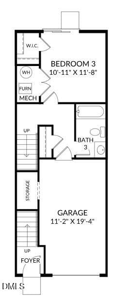 Lennox first floor with bedroom and full - 3220 Goldney Road, Raleigh, NC 27610, Raleigh