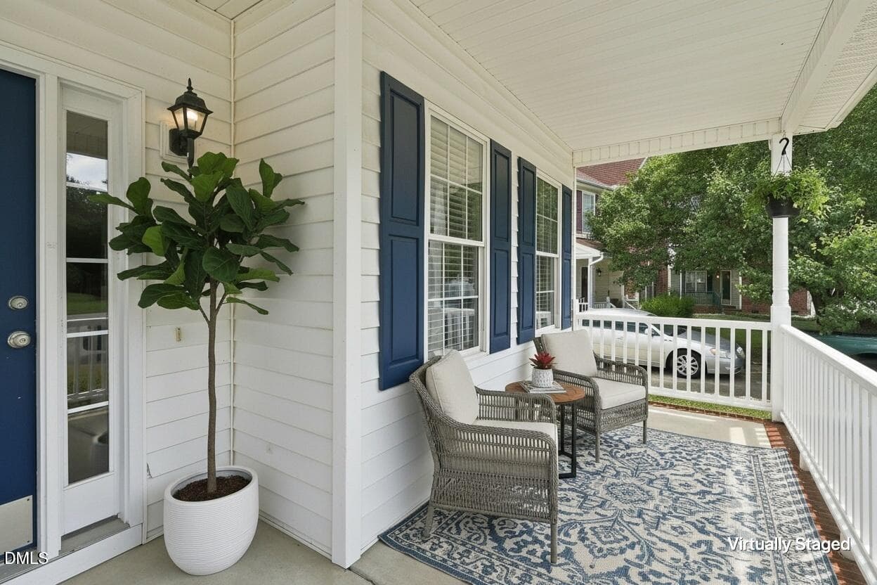 Front Porch Virtually Staged - 8308 Neuse Rapids Road, Raleigh, NC 27616, Raleigh