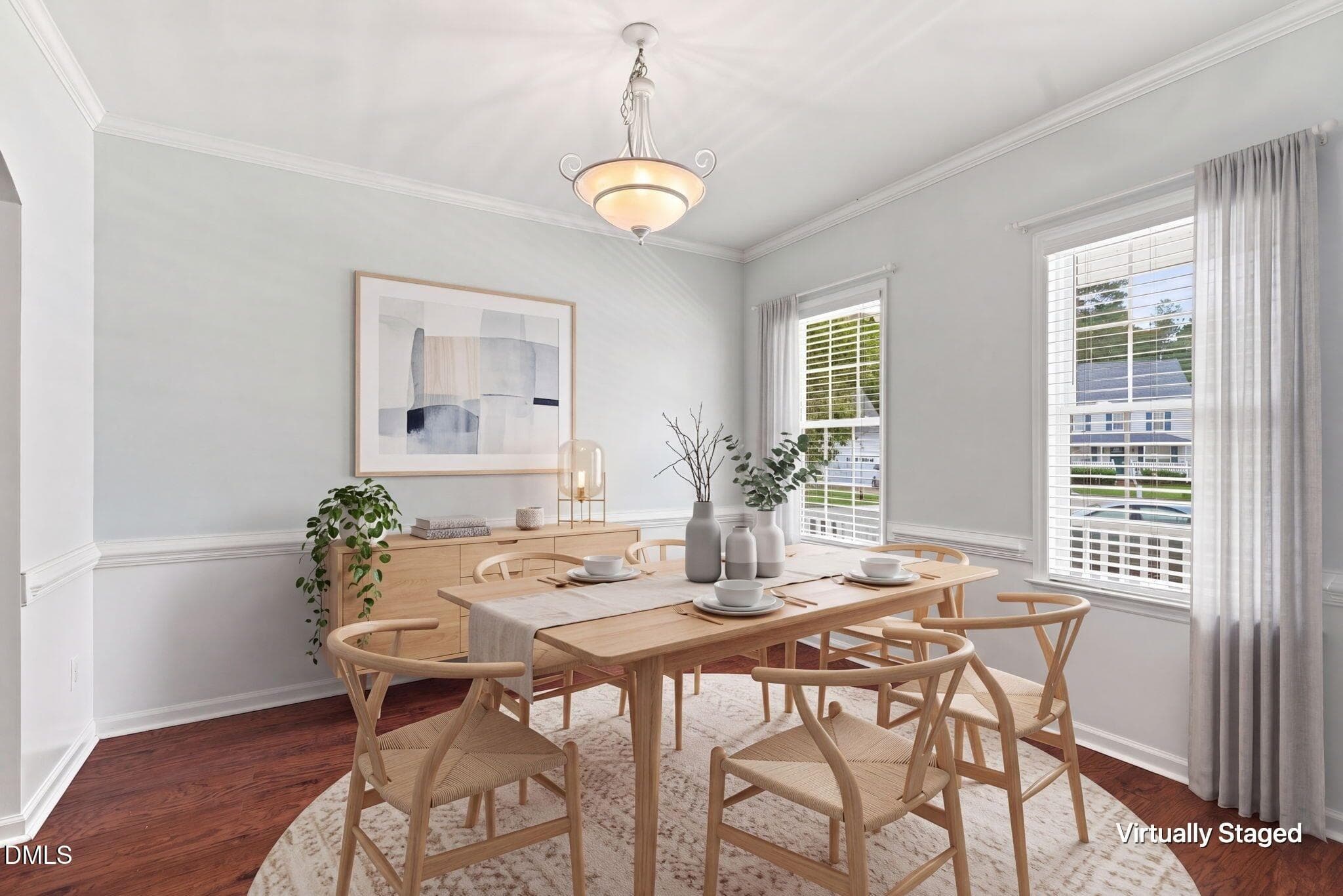 Dining Room Virtually Staged - 8308 Neuse Rapids Road, Raleigh, NC 27616, Raleigh