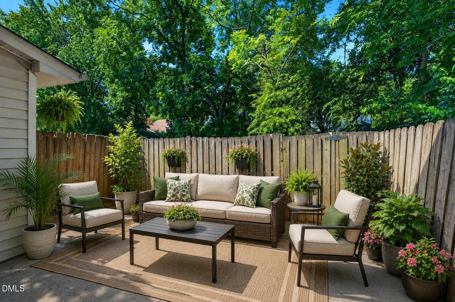 5823 Shady Grove staged back patio - 5823 Shady Grove Circle, Raleigh, NC 27609, Raleigh
